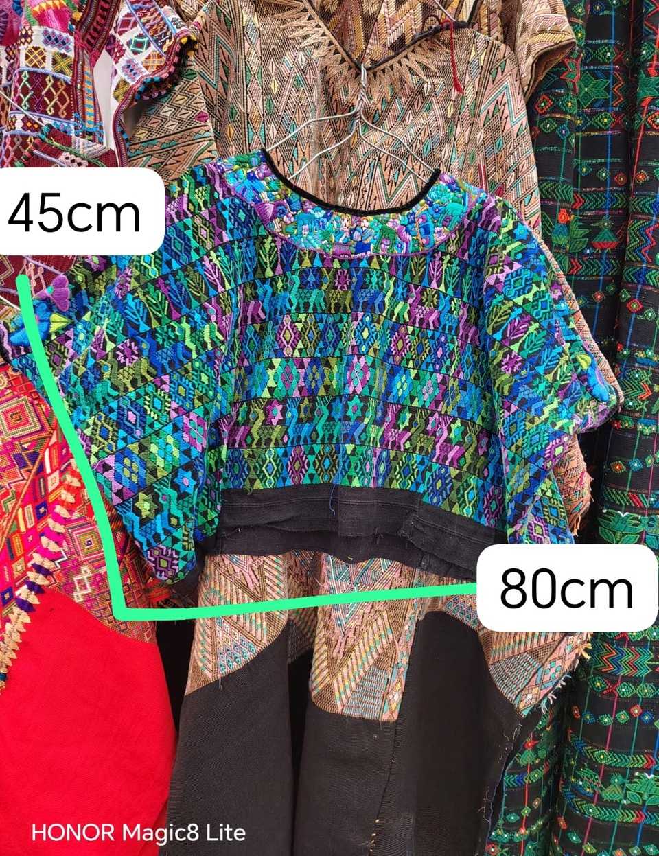 Jewel toned Coban huipil #5-418