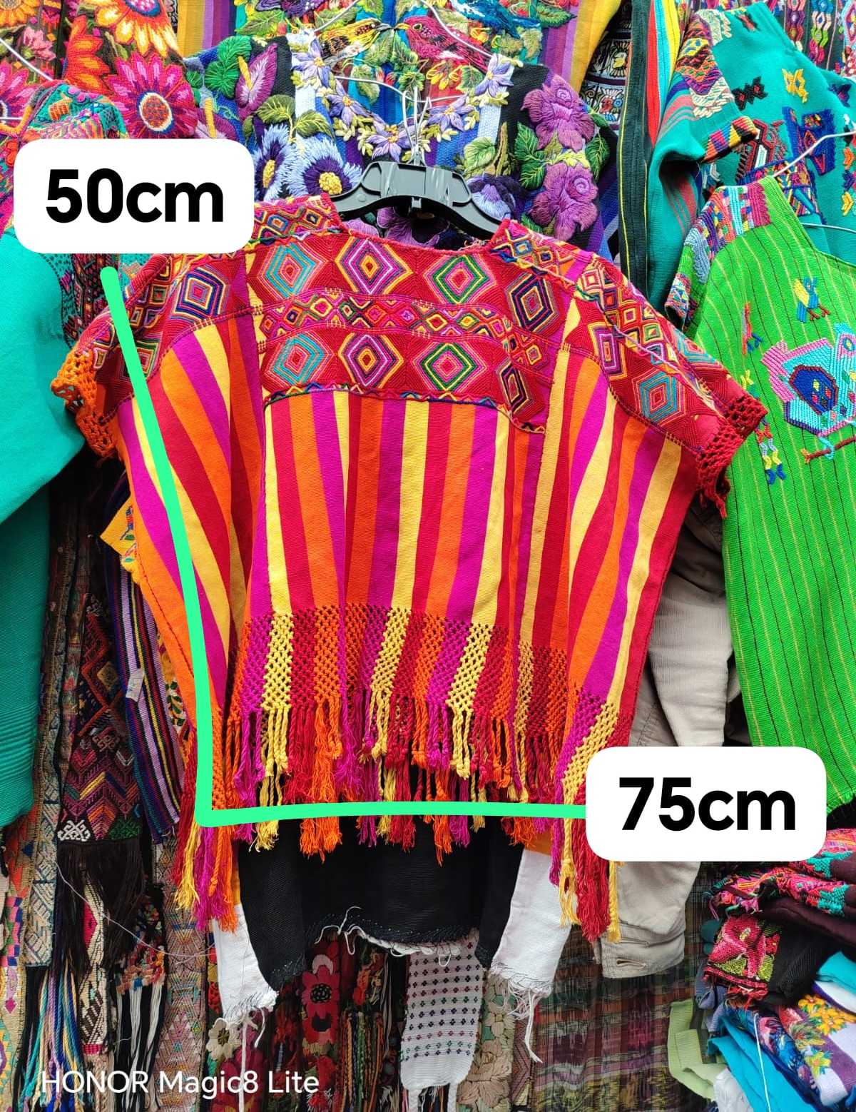 Red and yellow striped Textile: huipil huipil #4-131