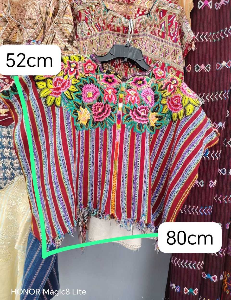Pink and yellow floral Patzun huipil #5-340