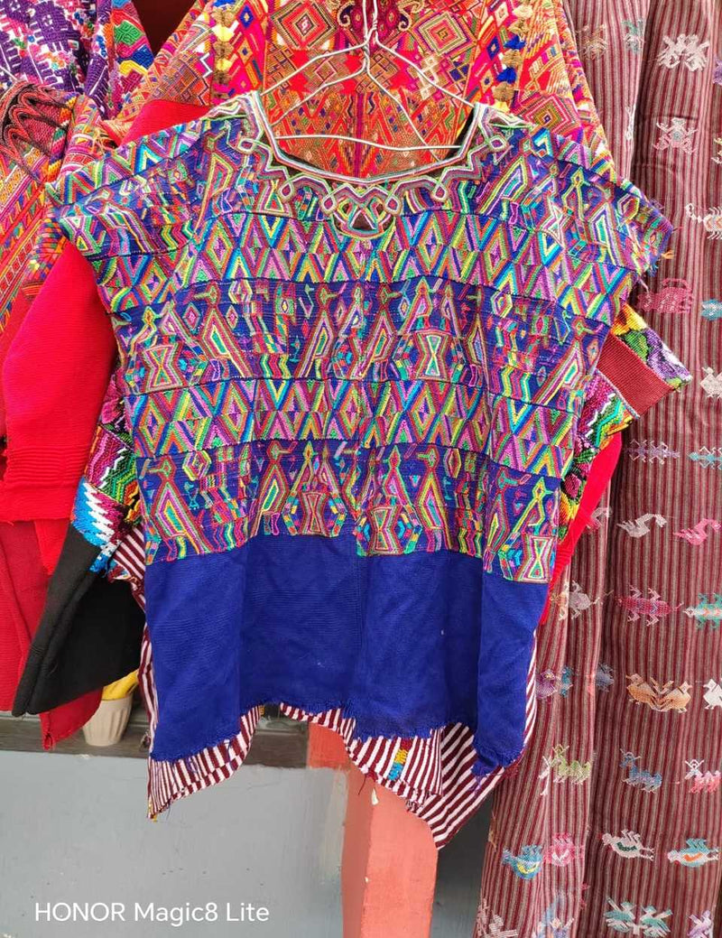 Blue and pink Nebaj huipil #6-2