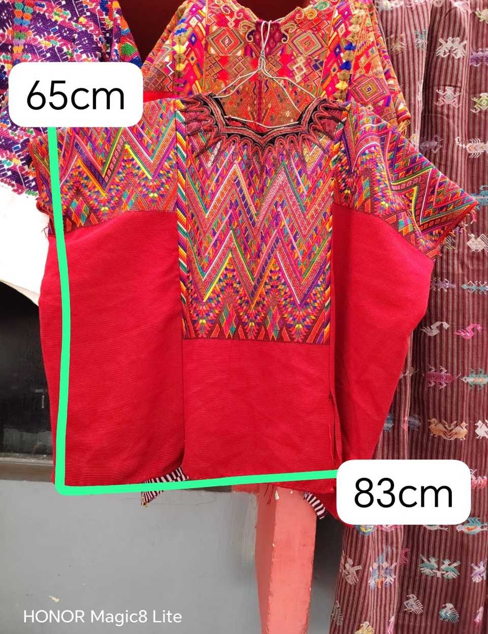 Red geometrics Chichicastenango huipil #6-8