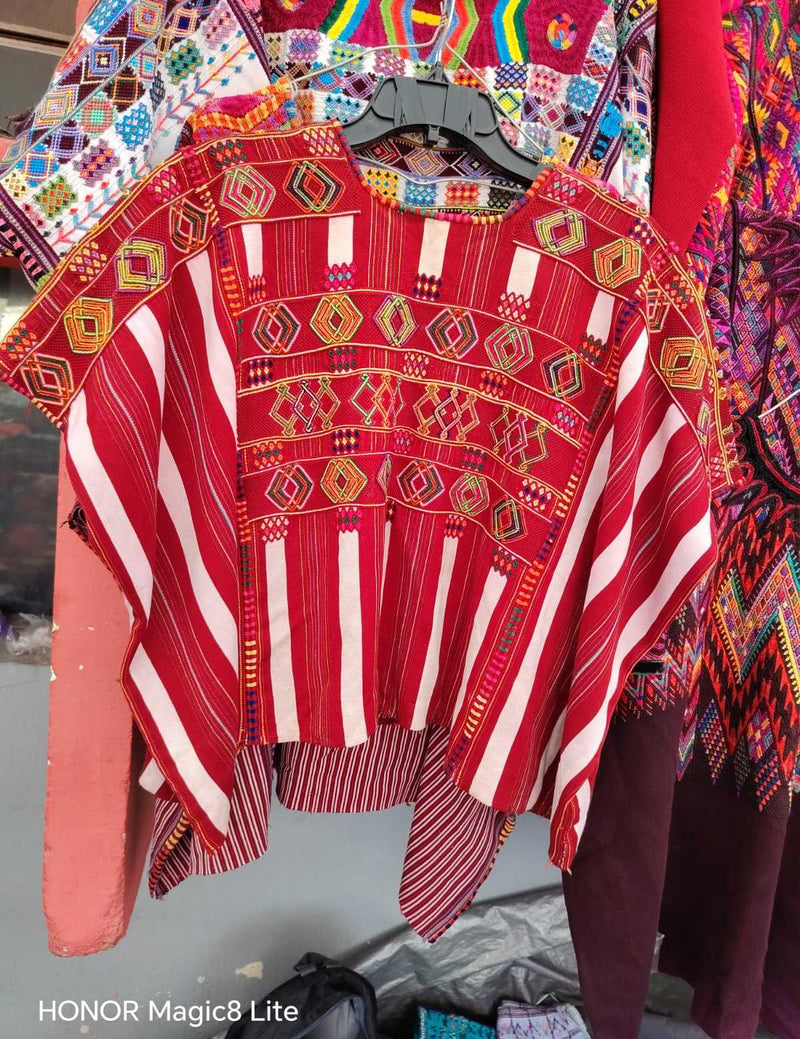 Red and Gold Colotenango Huipil #6-211
