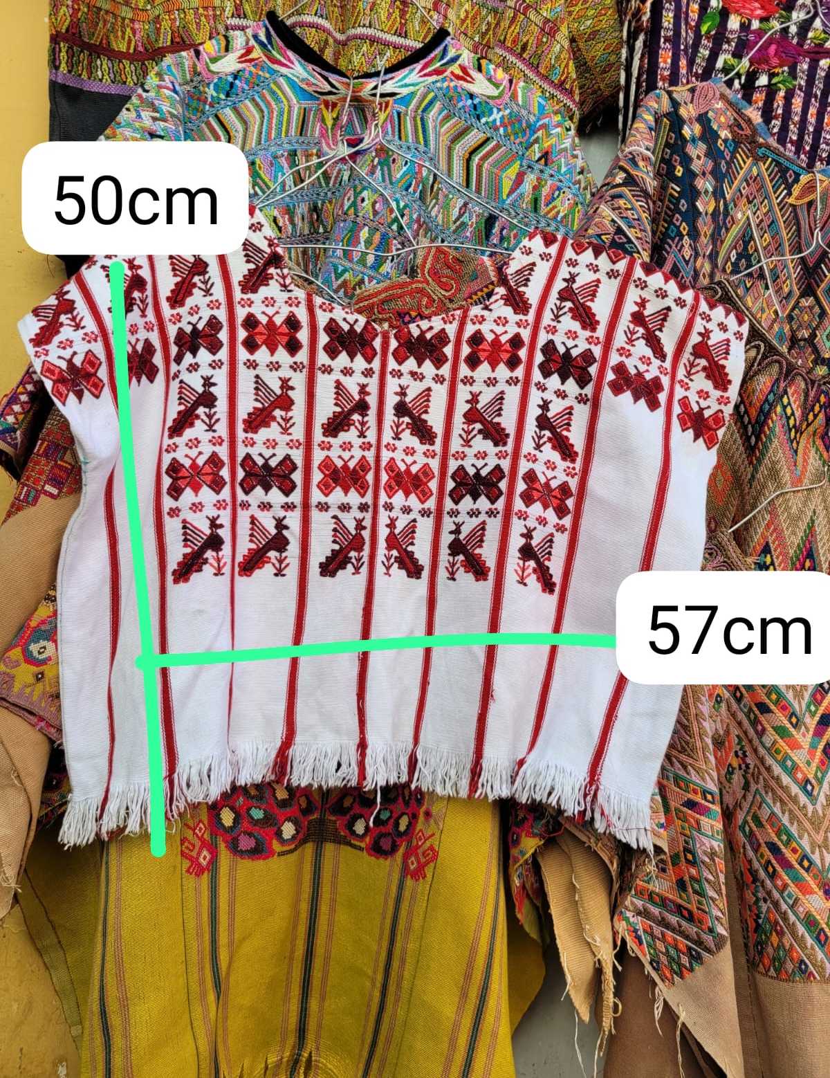 Red and white San Lucas Toliman huipil #2-122