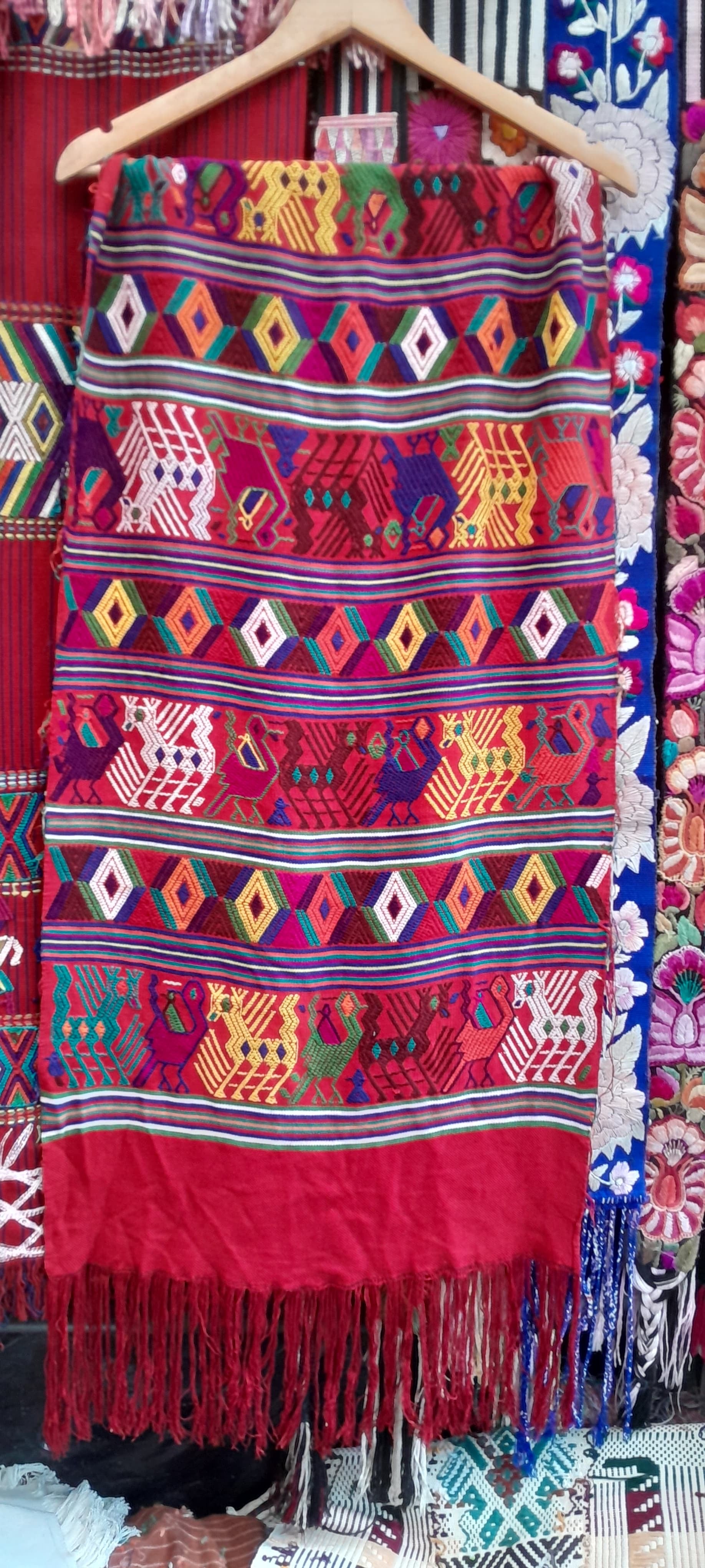 Embroidered Guatemalan huipil - vintage textile