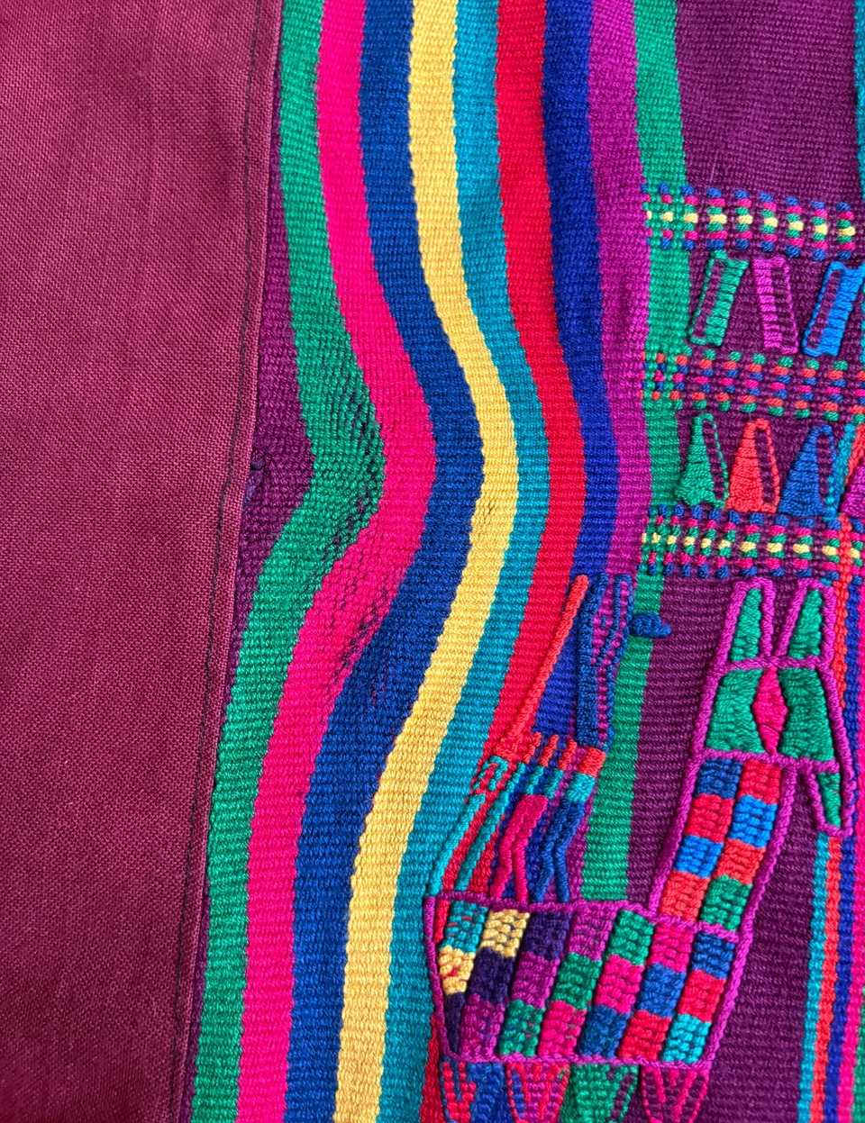 Party burgundy Nebaj huipil #5-159
