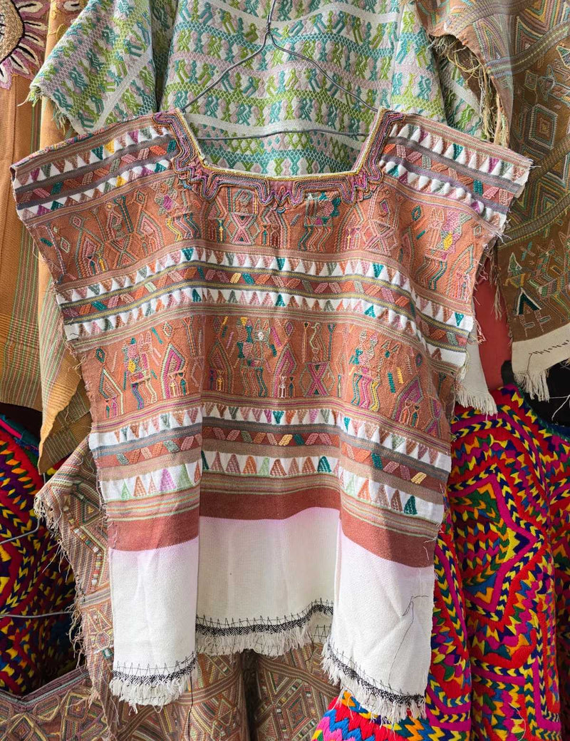 Terracotta and Turquoise Nebaj Huipil #6-242