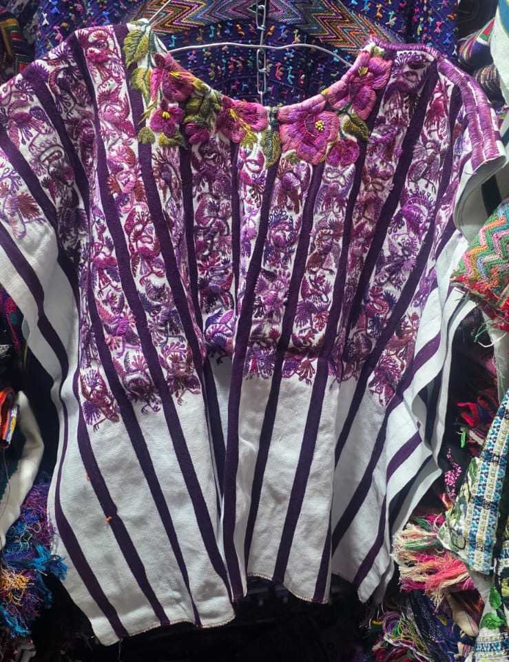 Berry birds Santiago huipil #2-51