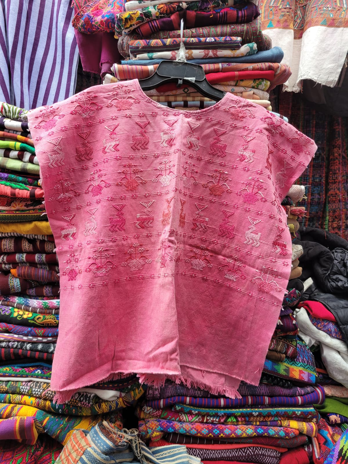 Pink San Lucas Toliman huipil for Margrit