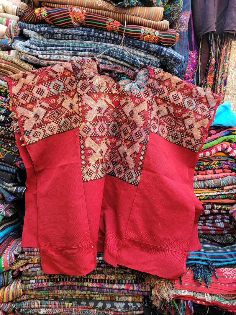 Red and gold Chichi huipil for Rena