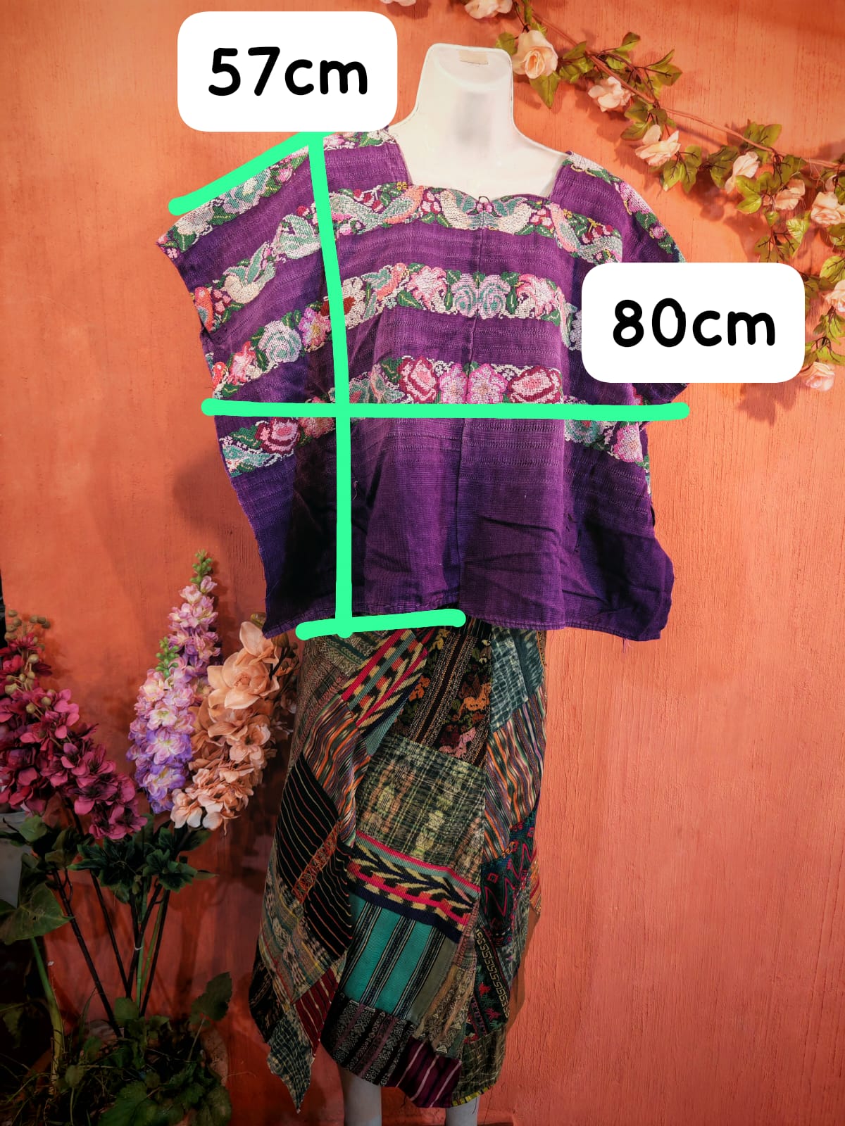 Purple floral huipil (Reserved for Andrea)