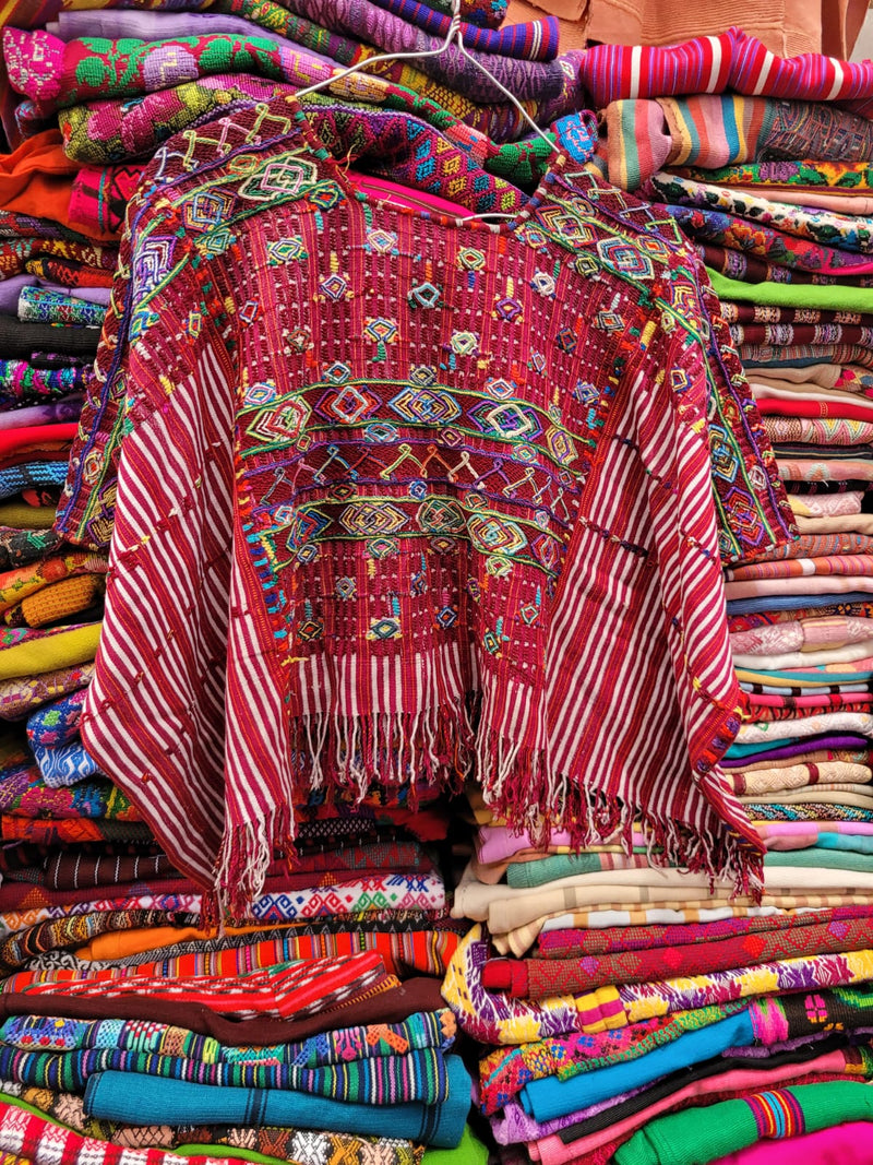 Red Colotenango huipil for April