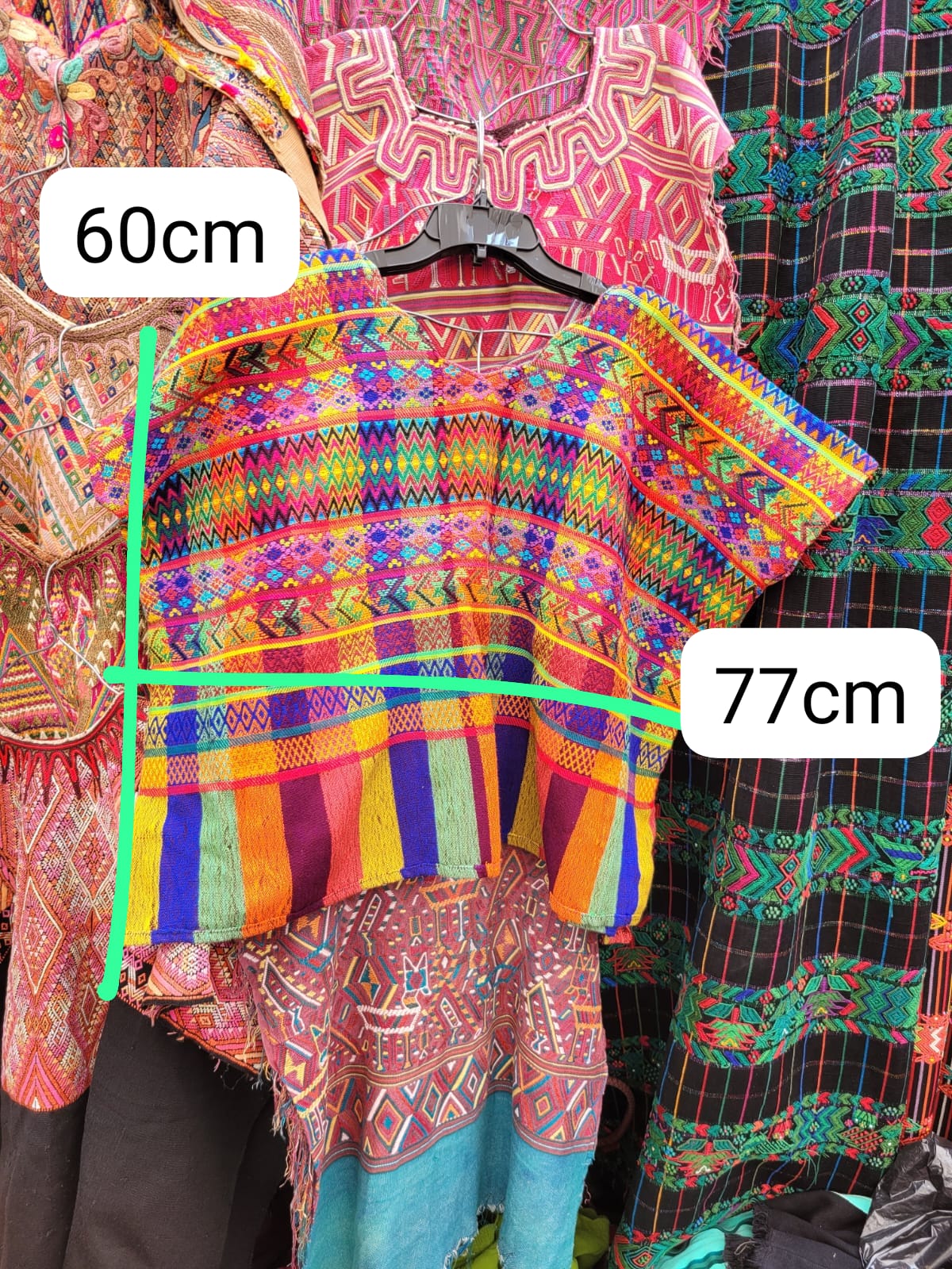 Colorful plaid huipil for Carrie