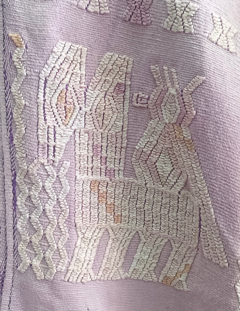 Pale lavender Chajul huipil
