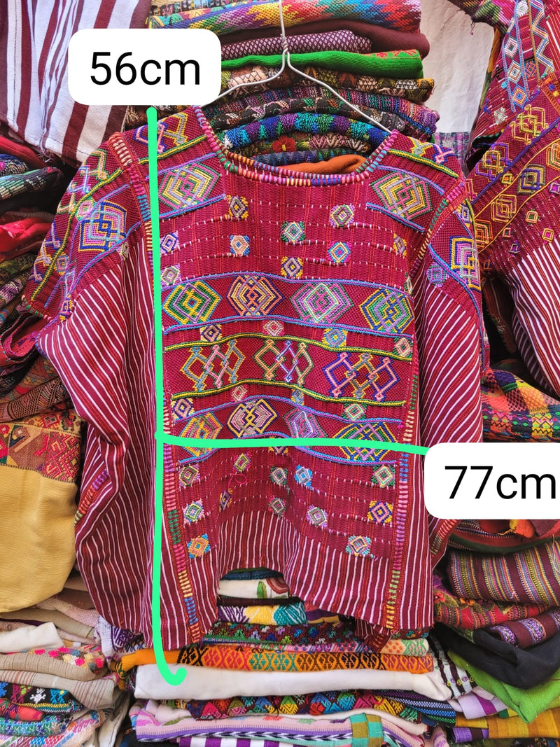 Burgundy Colotenango huipil for Sarah