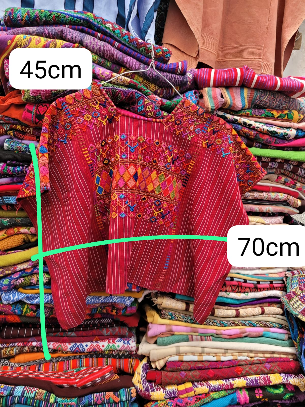 Red Colotenango huipil for Helen