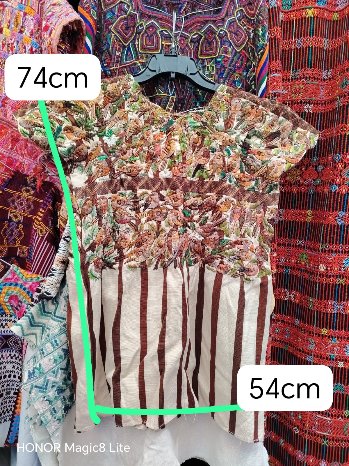 Cream and brown Santiago Huipil (Reserved for April)