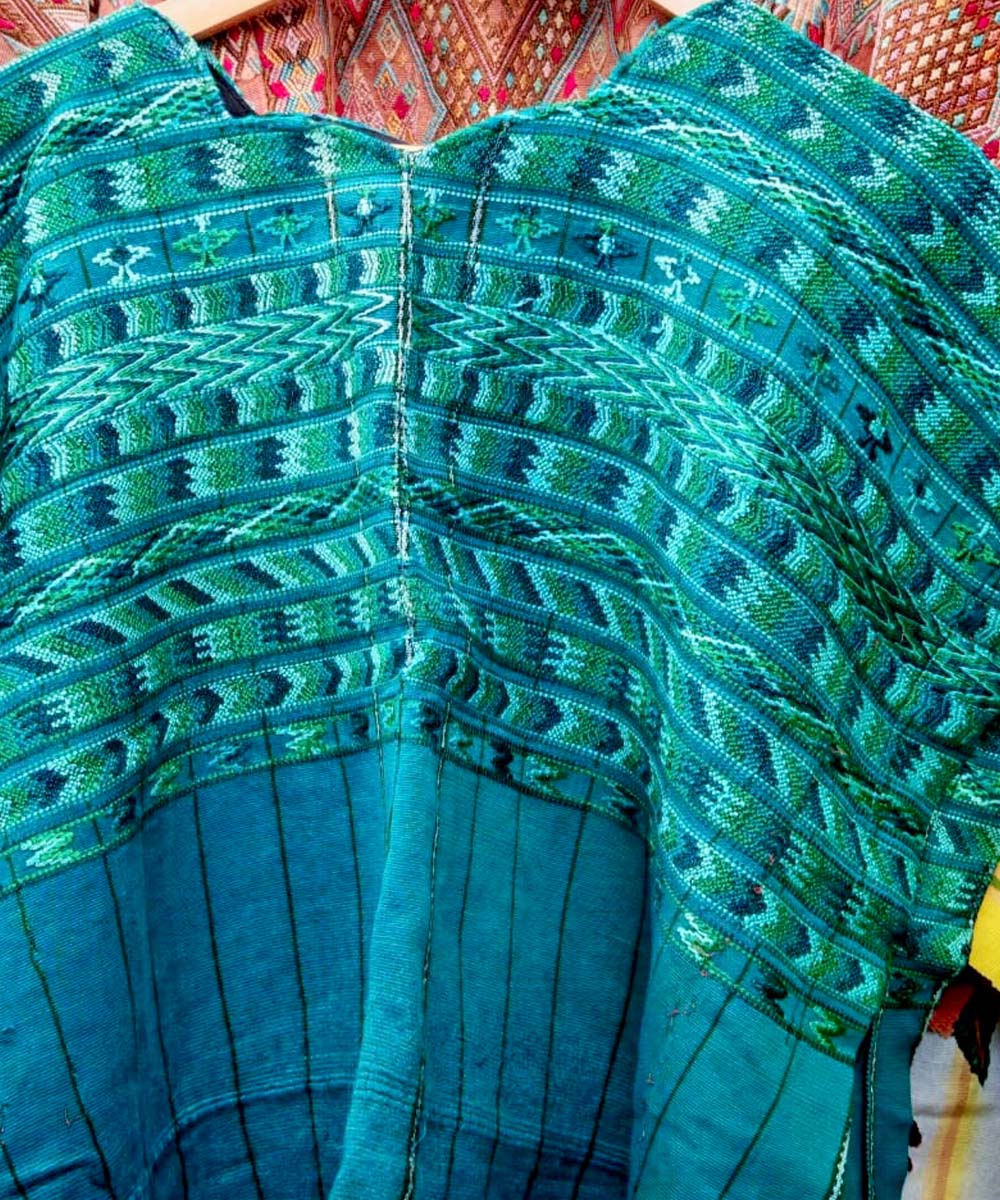 Teal green Comalapa huipil