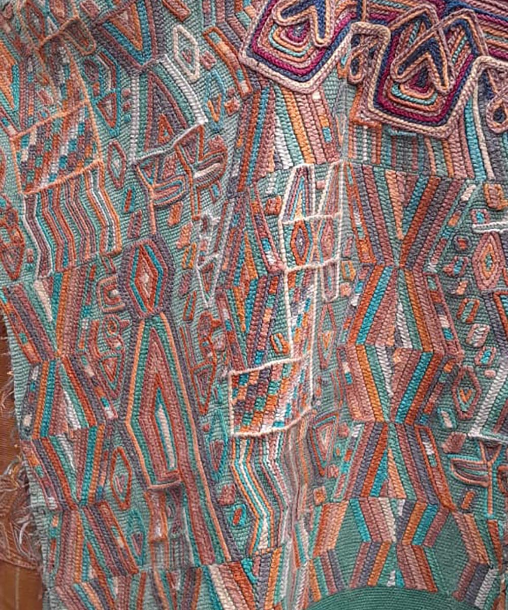 Faded turquoise Nebaj huipil