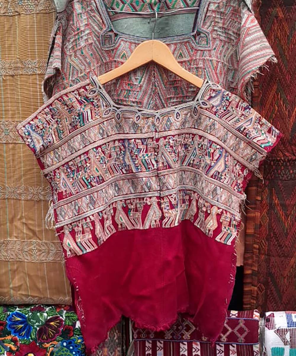 Cherry red Nebaj huipil