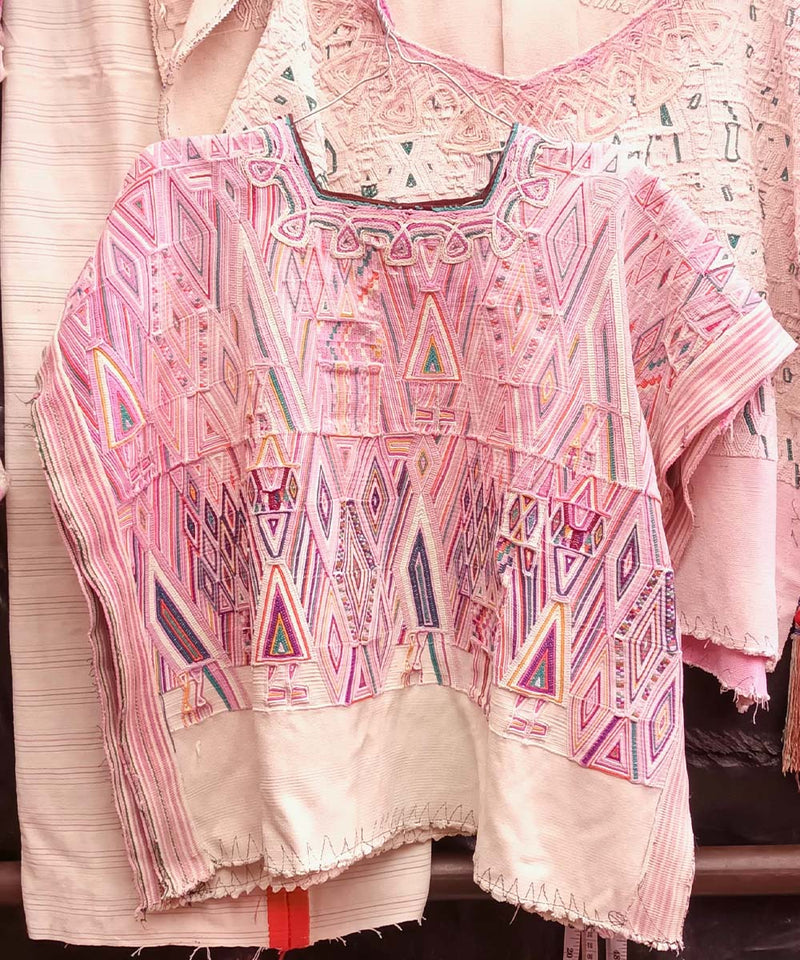 Pastel pink Nebaj huipil