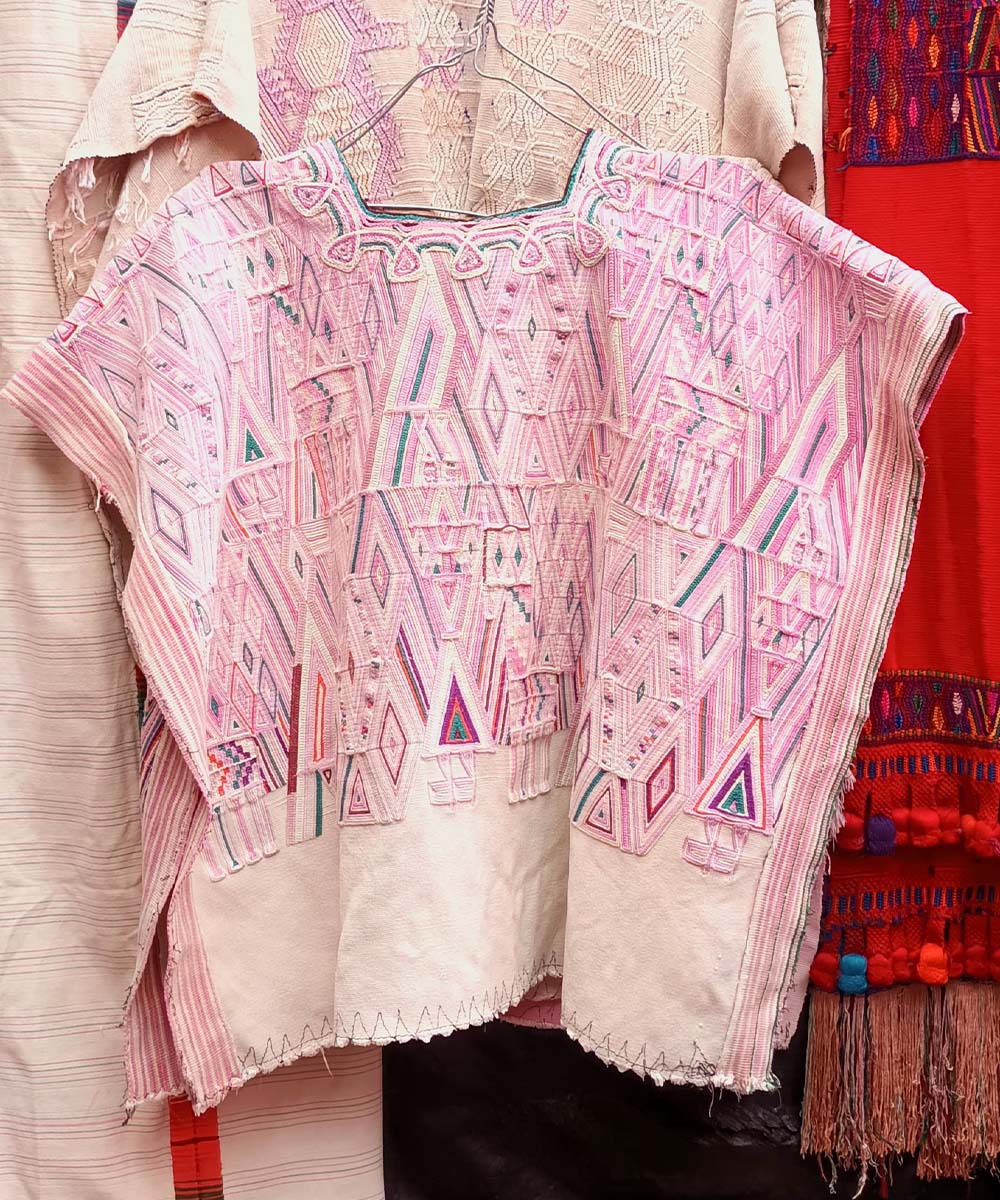 Pastel pink Nebaj huipil