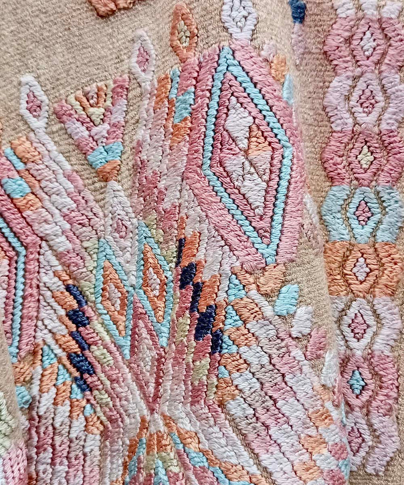 Champagne and pink Chajul huipil