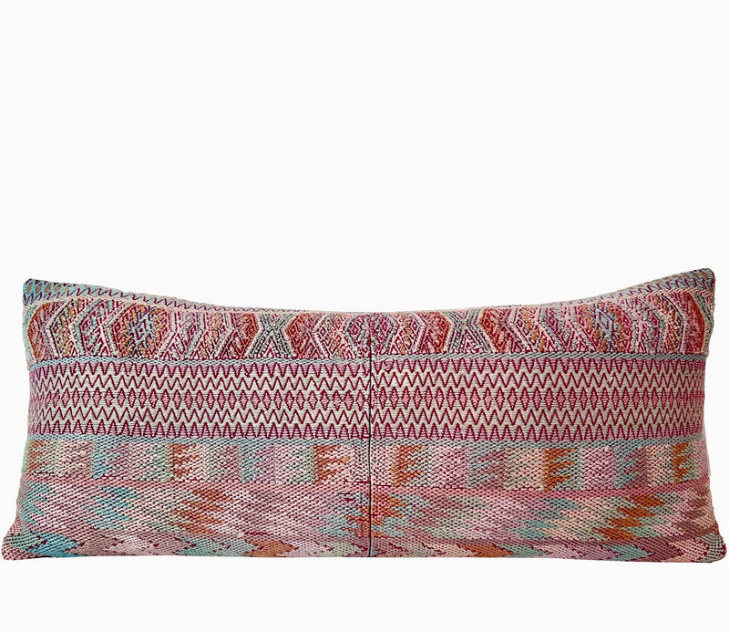 Embroidered Vintage textile huipil cushion