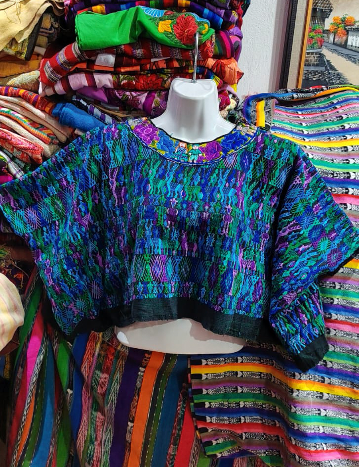 Blue and Green Cobán Huipil #8-157