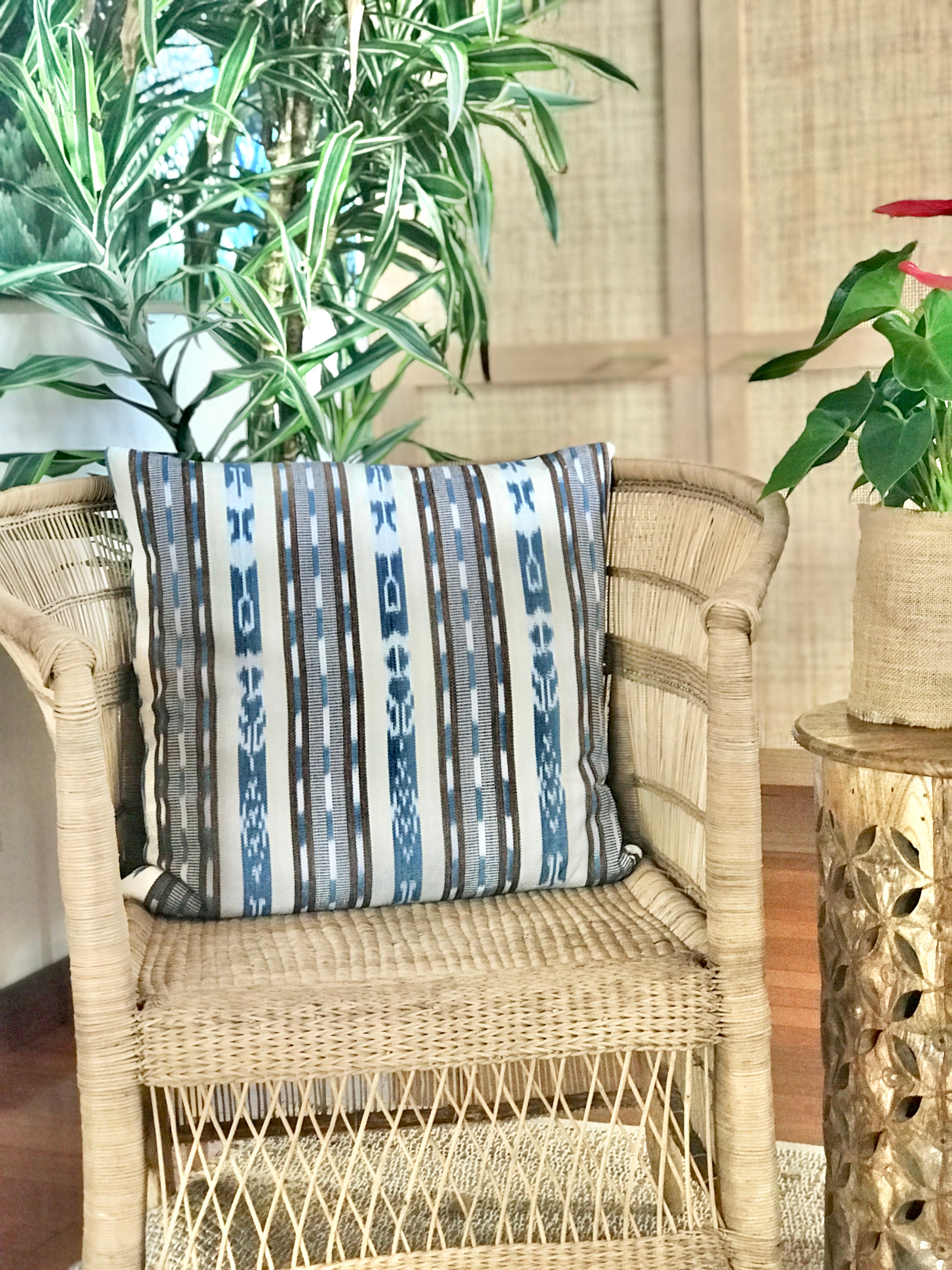 Handwoven Guatemala ikat pillow