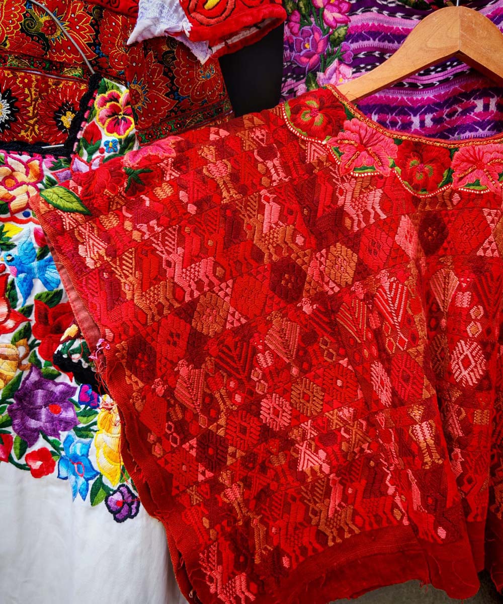 Ruby Red Coban Huipil