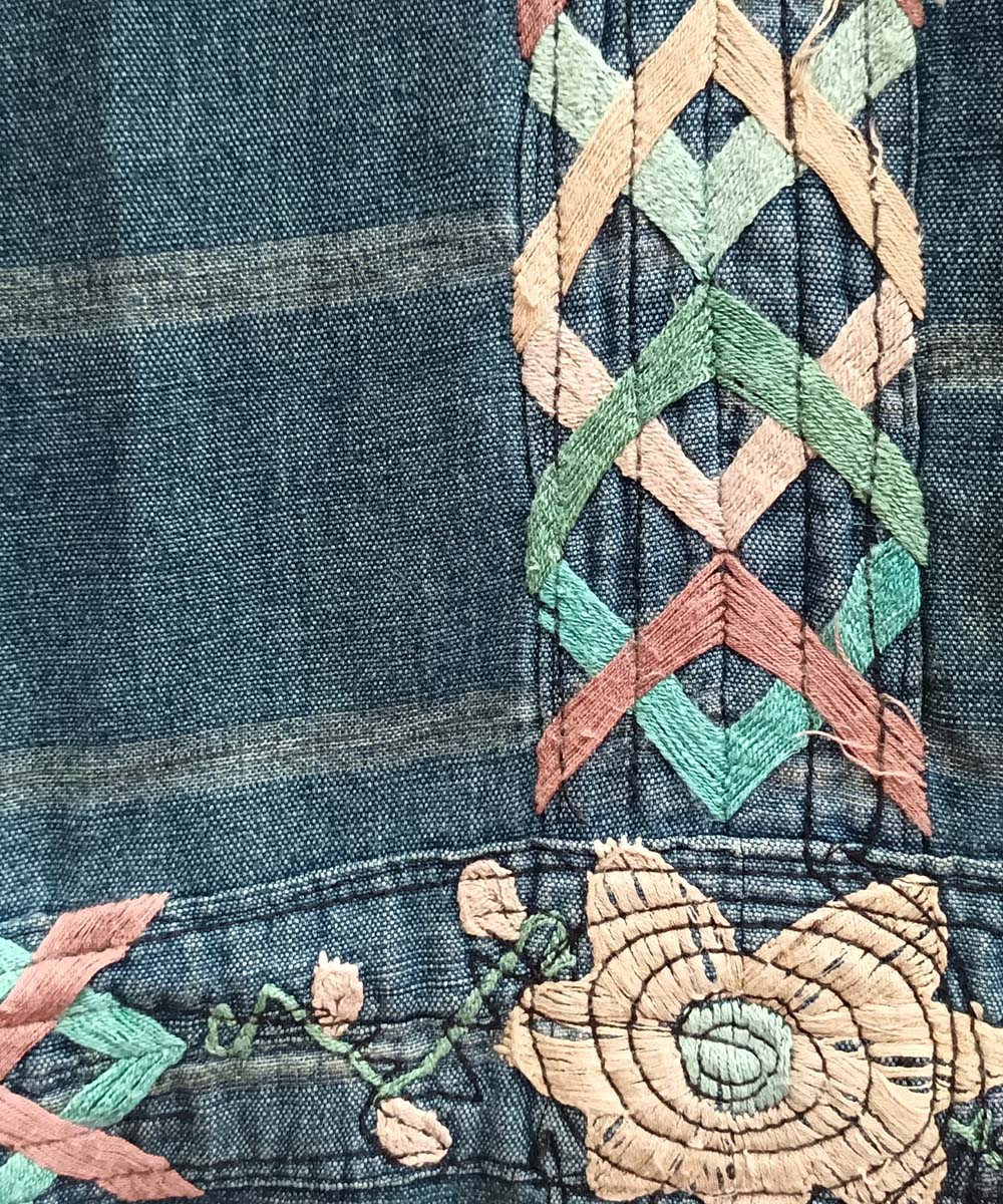 Vintage Guatemalan huipil with handwoven Mayan embroidery