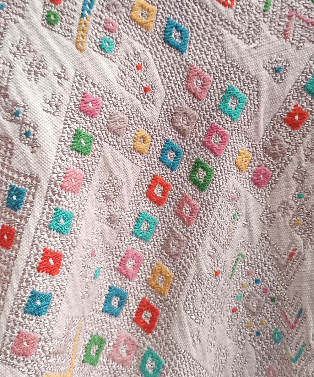 Vintage Guatemalan huipil with handwoven Mayan embroidery