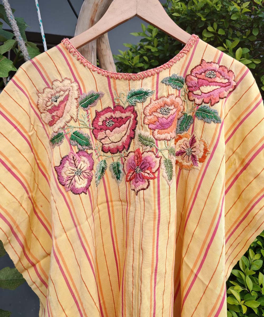 Vintage Guatemalan huipil with handwoven Mayan embroidery
