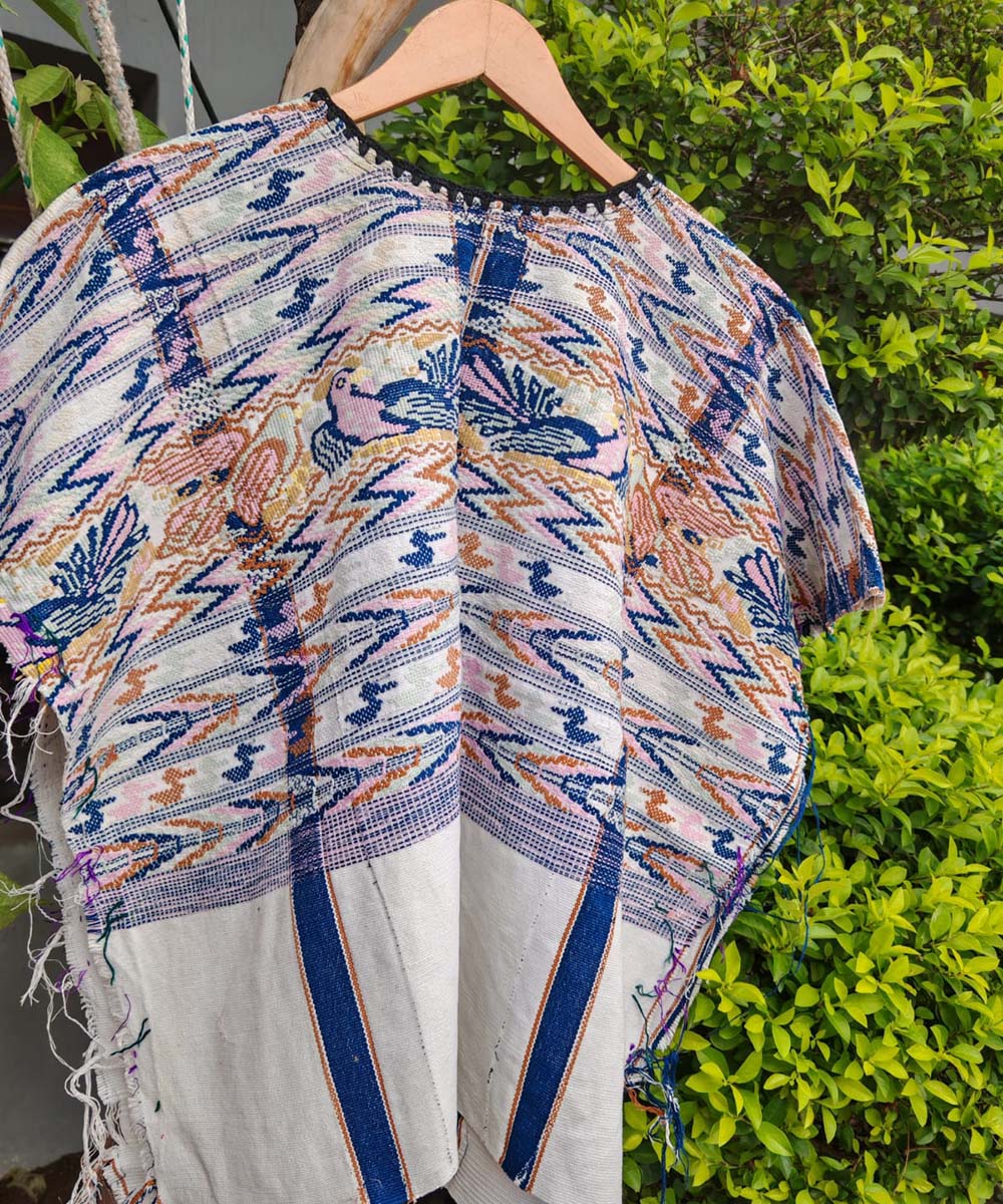 Vintage Guatemalan huipil with handwoven Mayan embroidery