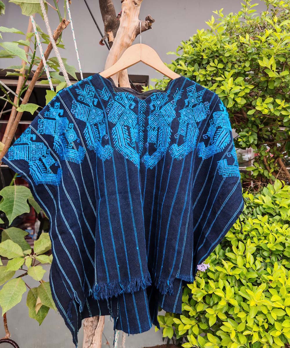 Vintage Guatemalan huipil with handwoven Mayan embroidery