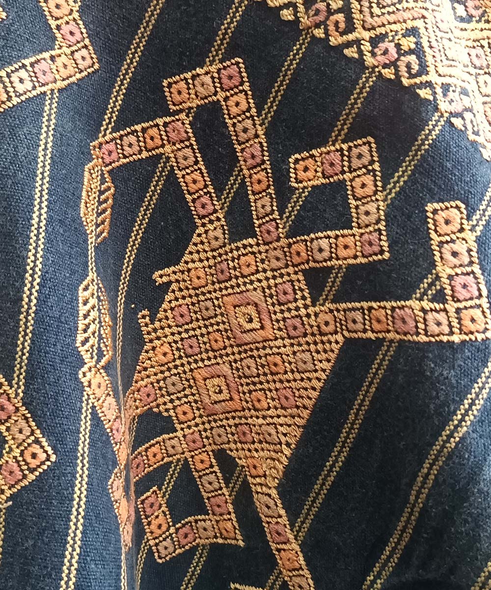 Vintage Guatemalan huipil with handwoven Mayan embroidery