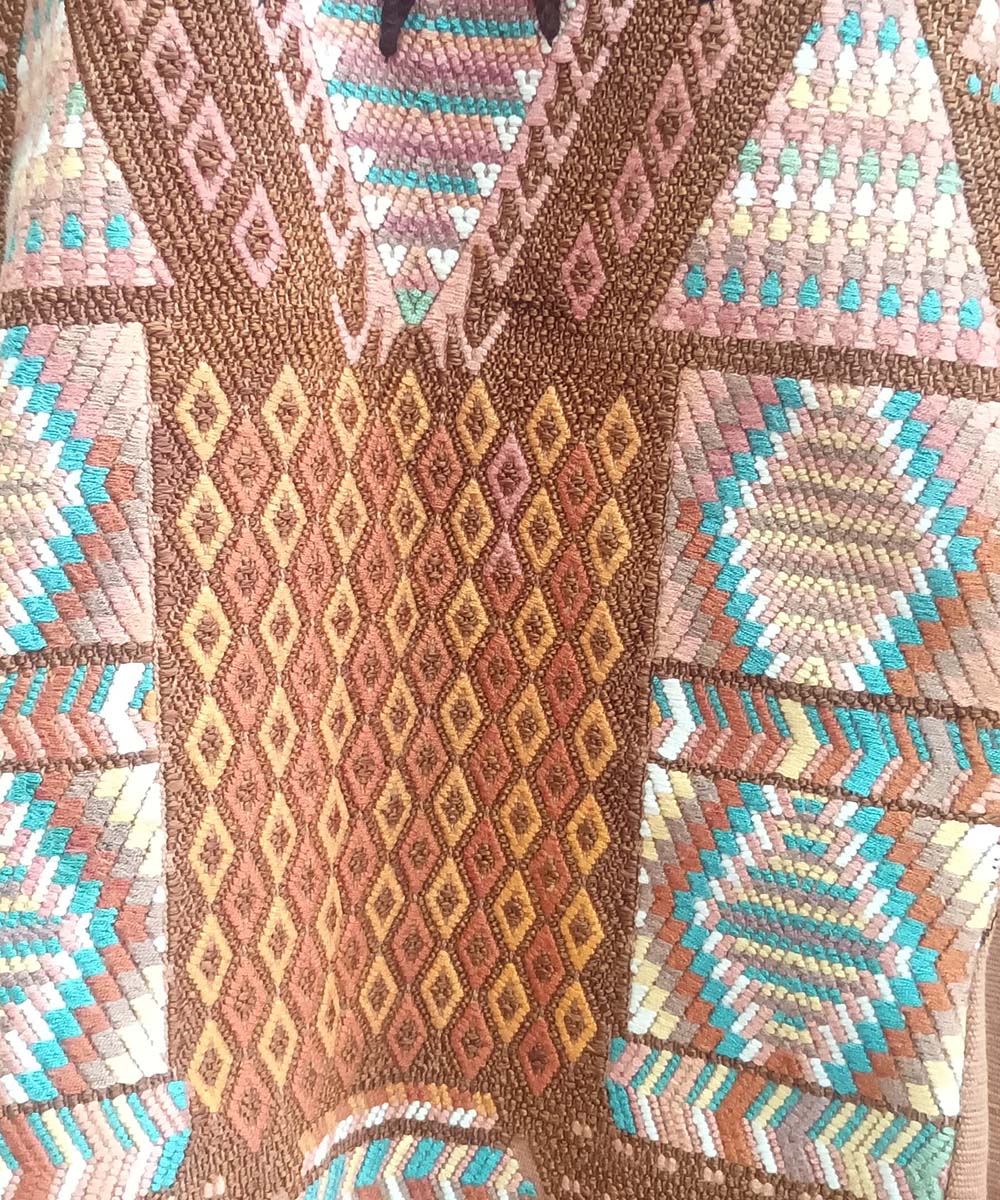 Vintage Guatemalan huipil with handwoven Mayan embroidery