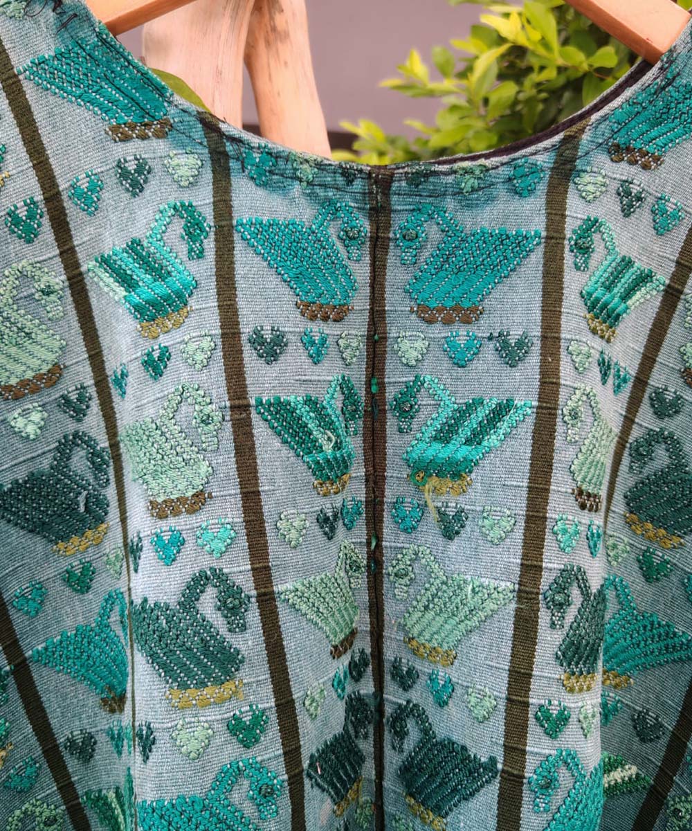 Vintage Guatemalan huipil with handwoven Mayan embroidery
