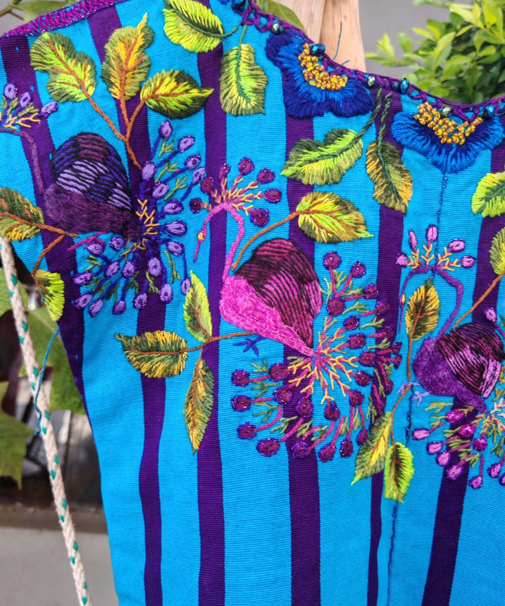 Vintage Guatemalan huipil with handwoven Mayan embroidery