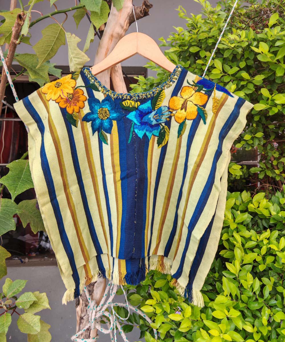 Vintage Guatemalan huipil with handwoven Mayan embroidery