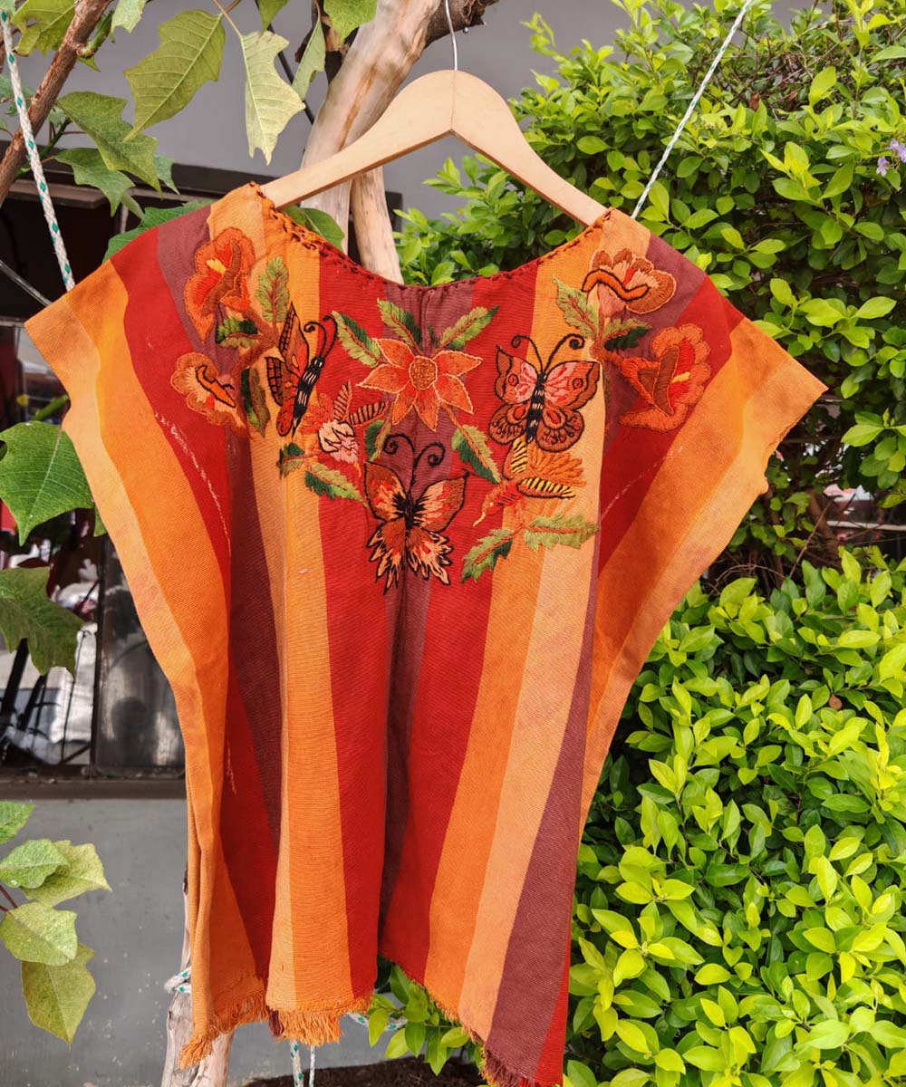 Vintage Guatemalan huipil with handwoven Mayan embroidery