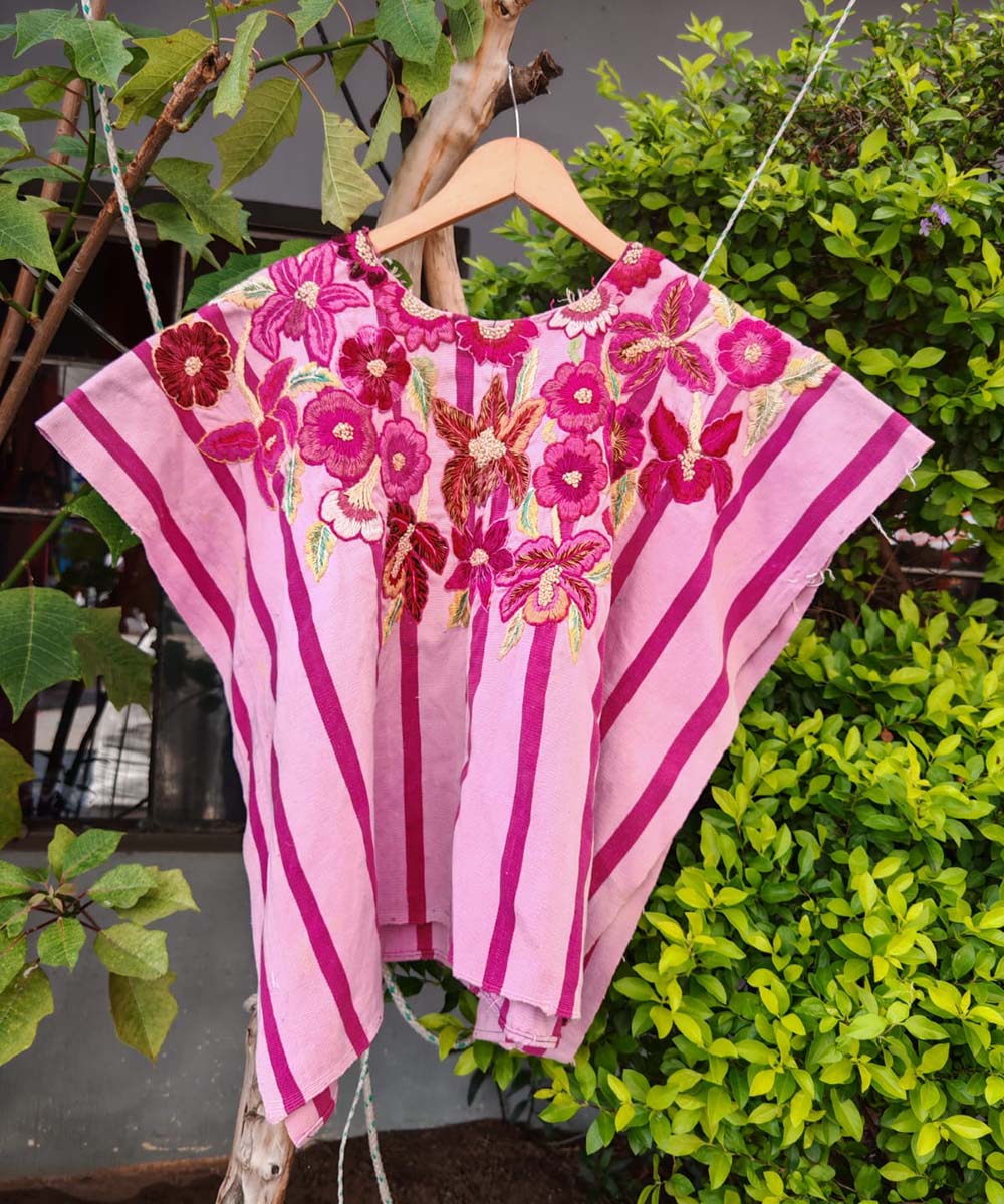 Vintage Guatemalan huipil with handwoven Mayan embroidery