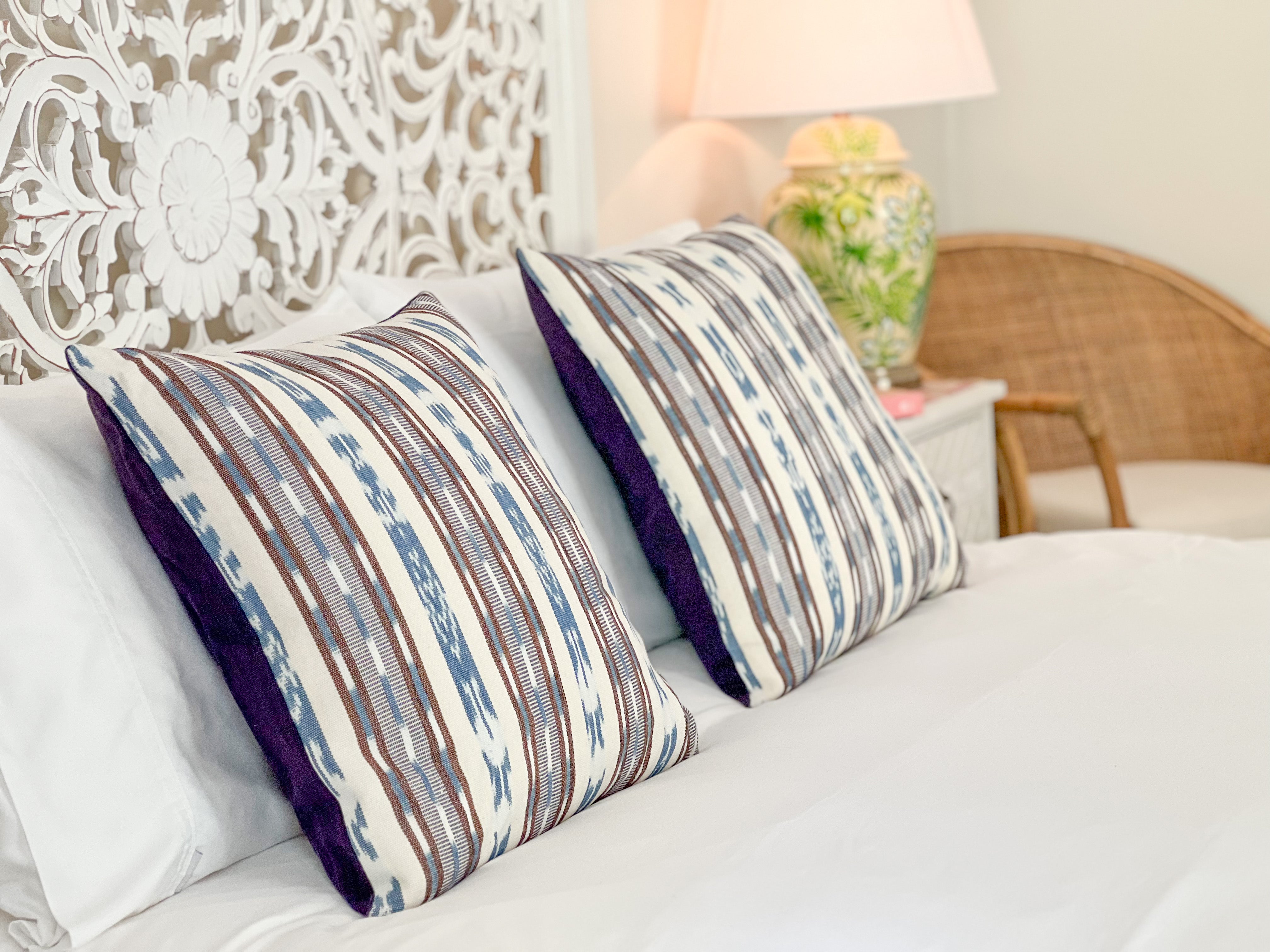 Handwoven Guatemala ikat pillow