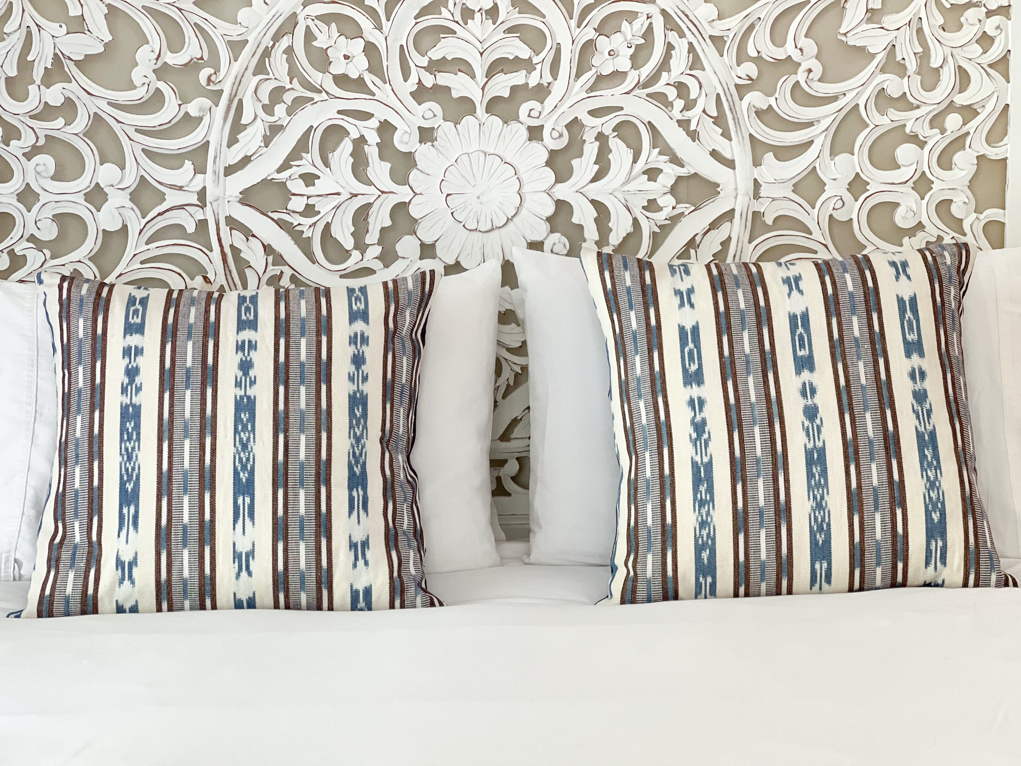 Handwoven Guatemala ikat pillow