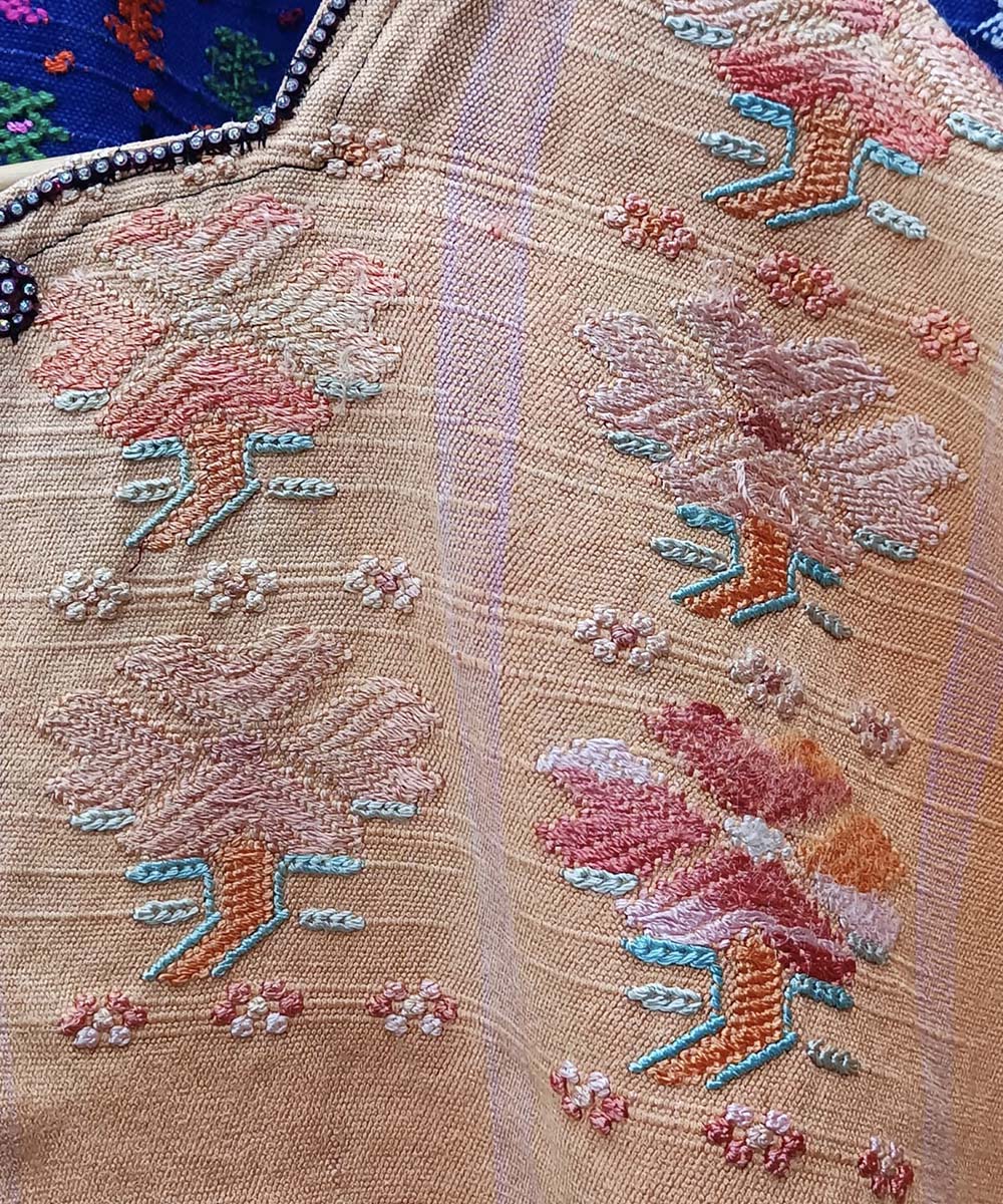 Vintage Guatemalan huipil with handwoven Mayan embroidery