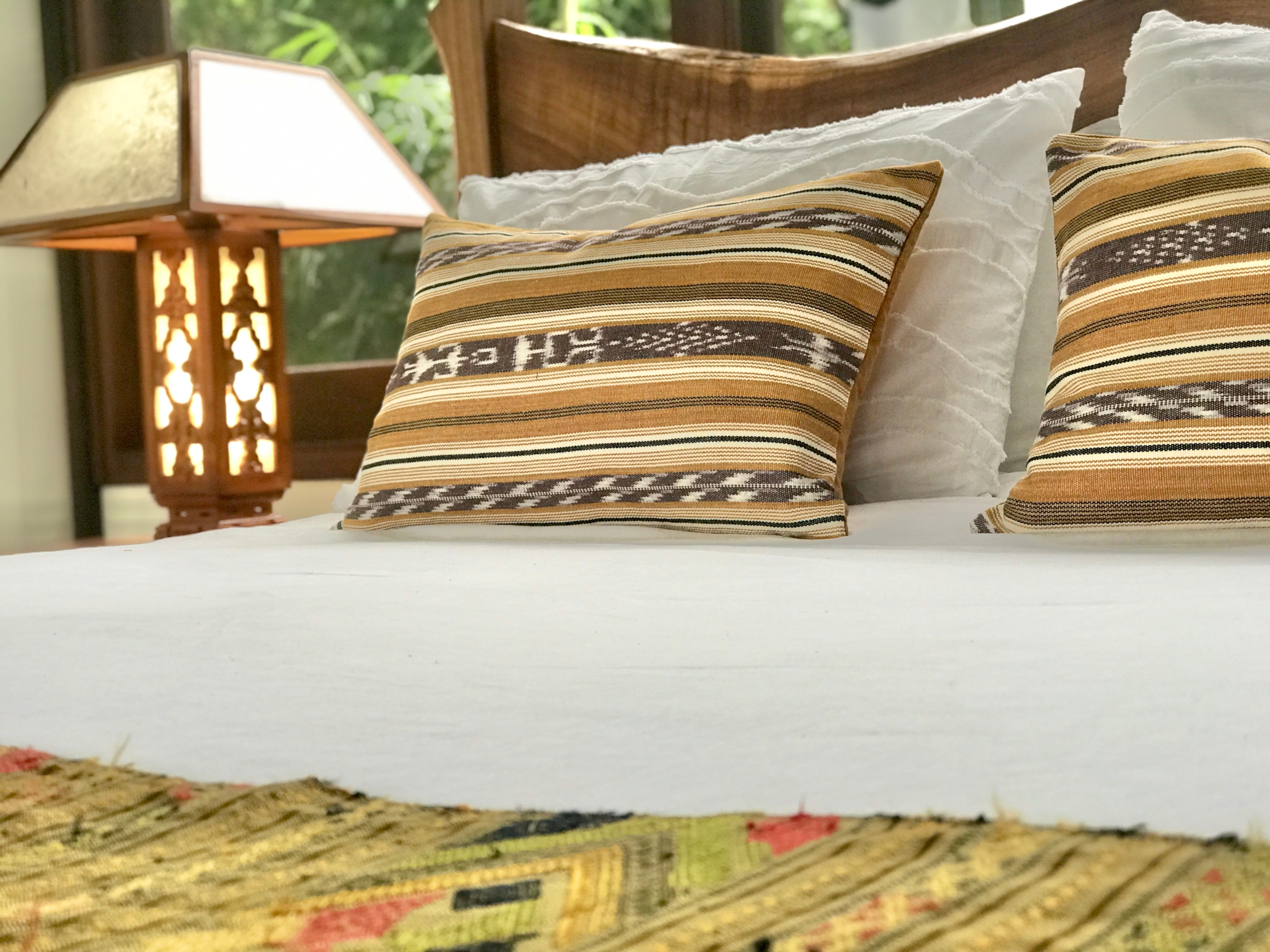 Handwoven Guatemala ikat pillow