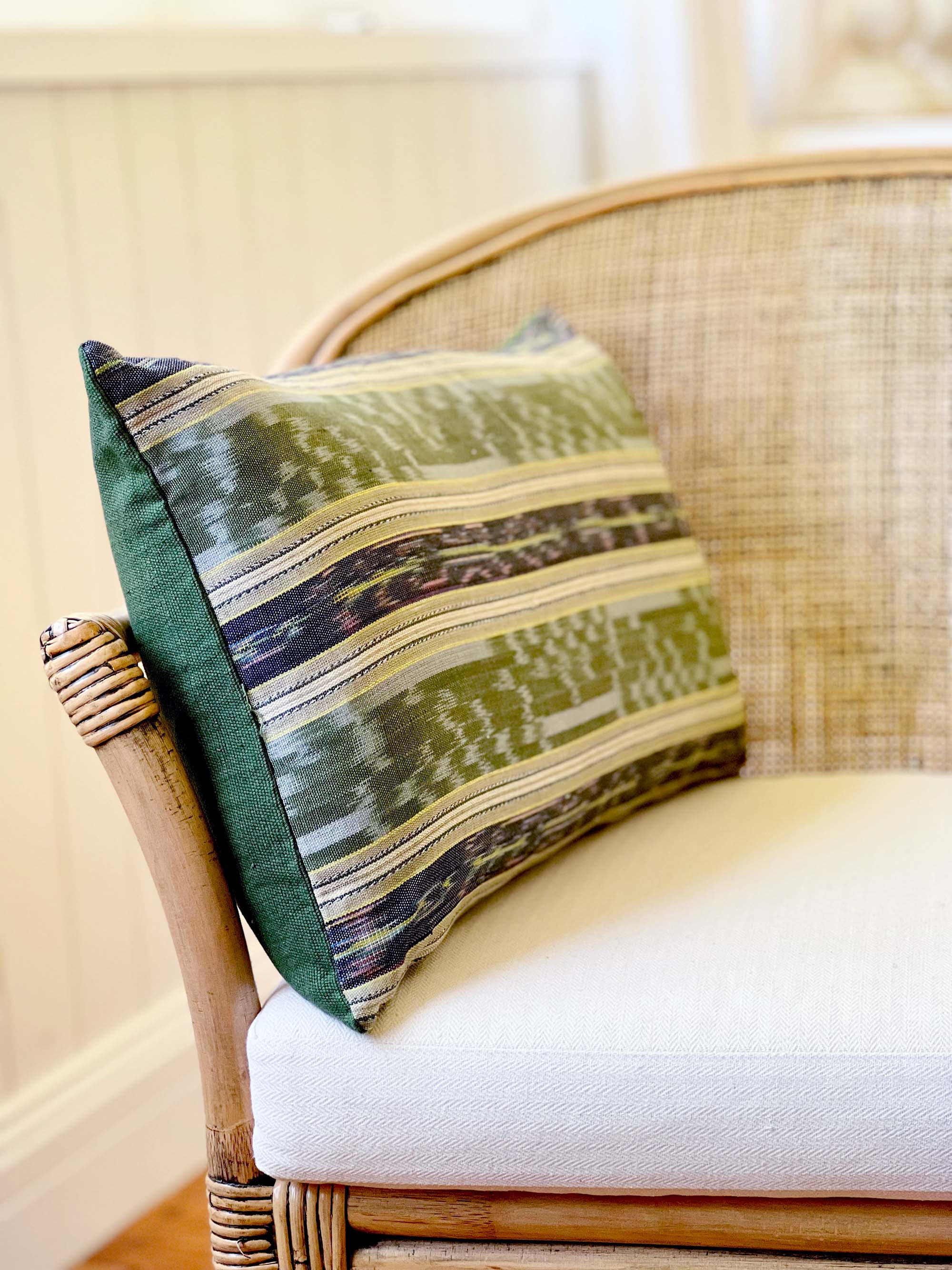 Handwoven Guatemala ikat pillow