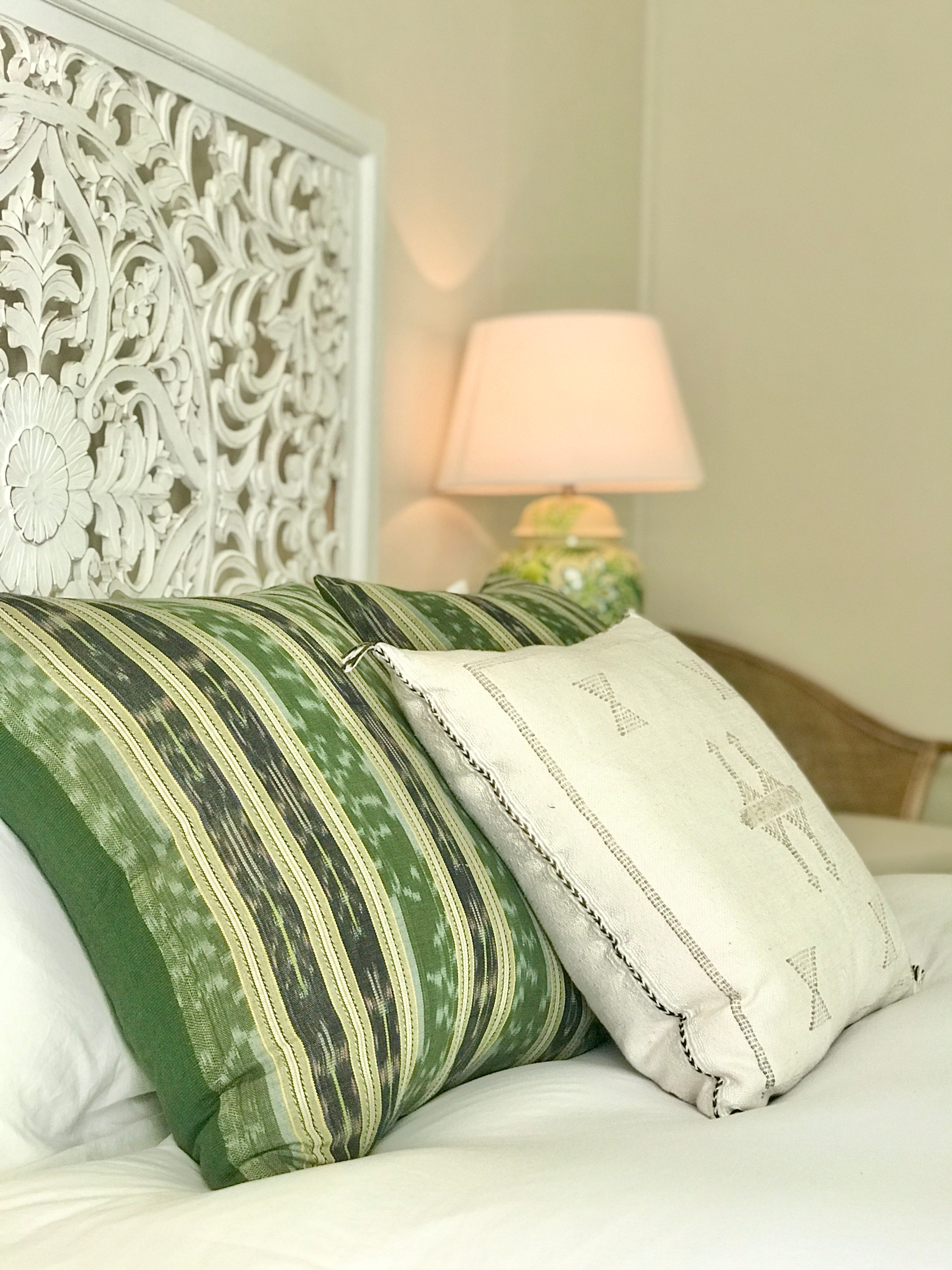 Handwoven Guatemala ikat pillow