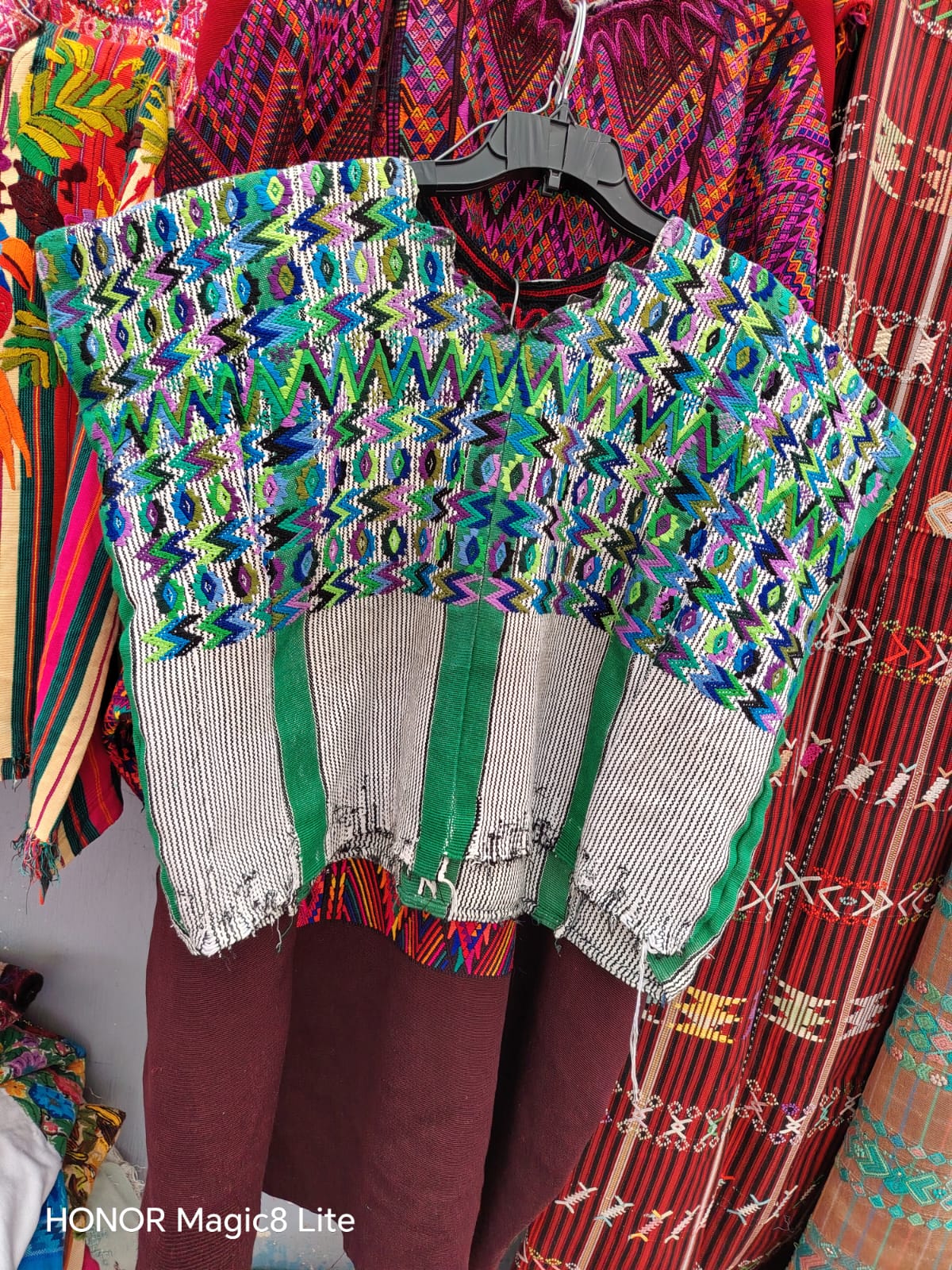Green and Berry Comalapa Huipil #6-423