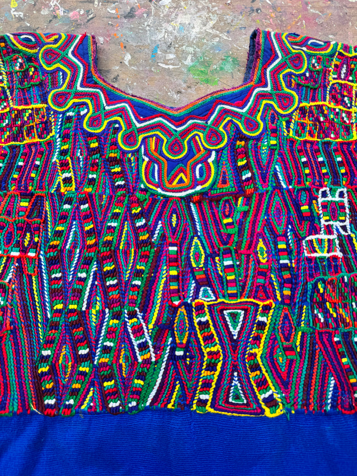 Blue And Pink Nebaj Huipil #7-388
